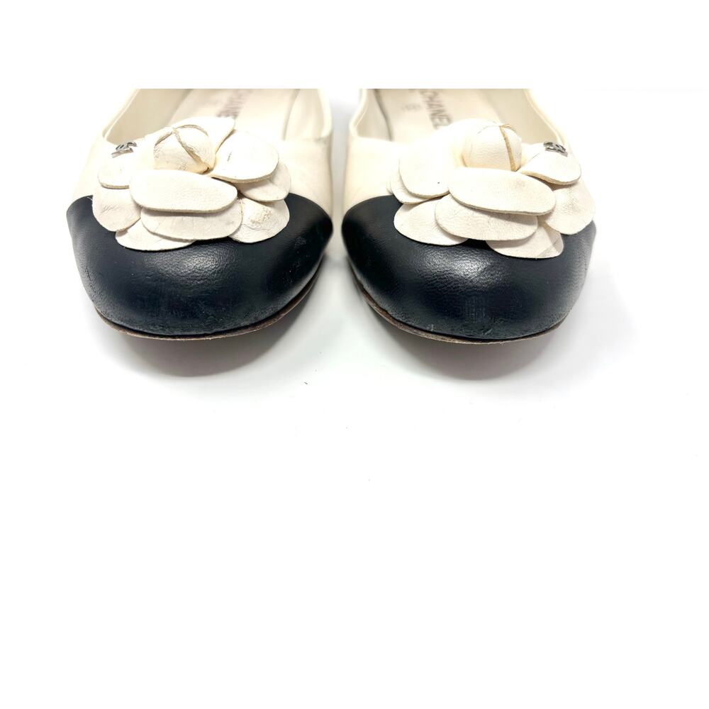 Chanel CC Camellia Flower Leather Ballet Flats EU 39 - Picture 4 of 9